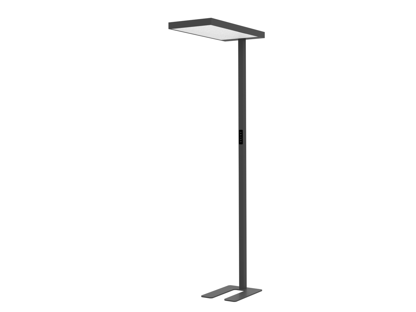 Leistungsstarke LED-Stehleuchte mit Uplight & Downlight – dimmbar & augenschonend in Schwarz