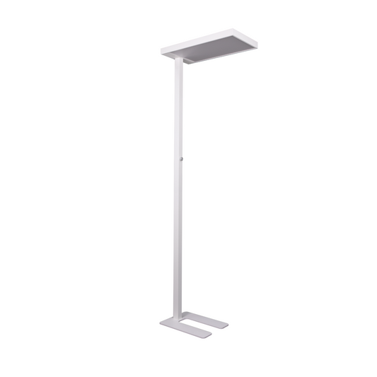 Moderne LED-Stehleuchte mit Uplight & Downlight – dimmbar & augenschonend in Weiß