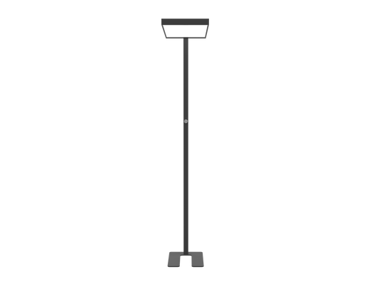 Moderne LED-Stehleuchte mit Uplight & Downlight – dimmbar & augenschonend in Schwarz