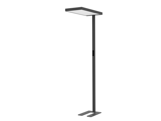 Leistungsstarke LED-Stehleuchte mit Uplight & Downlight – dimmbar & augenschonend in Schwarz